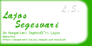 lajos segesvari business card